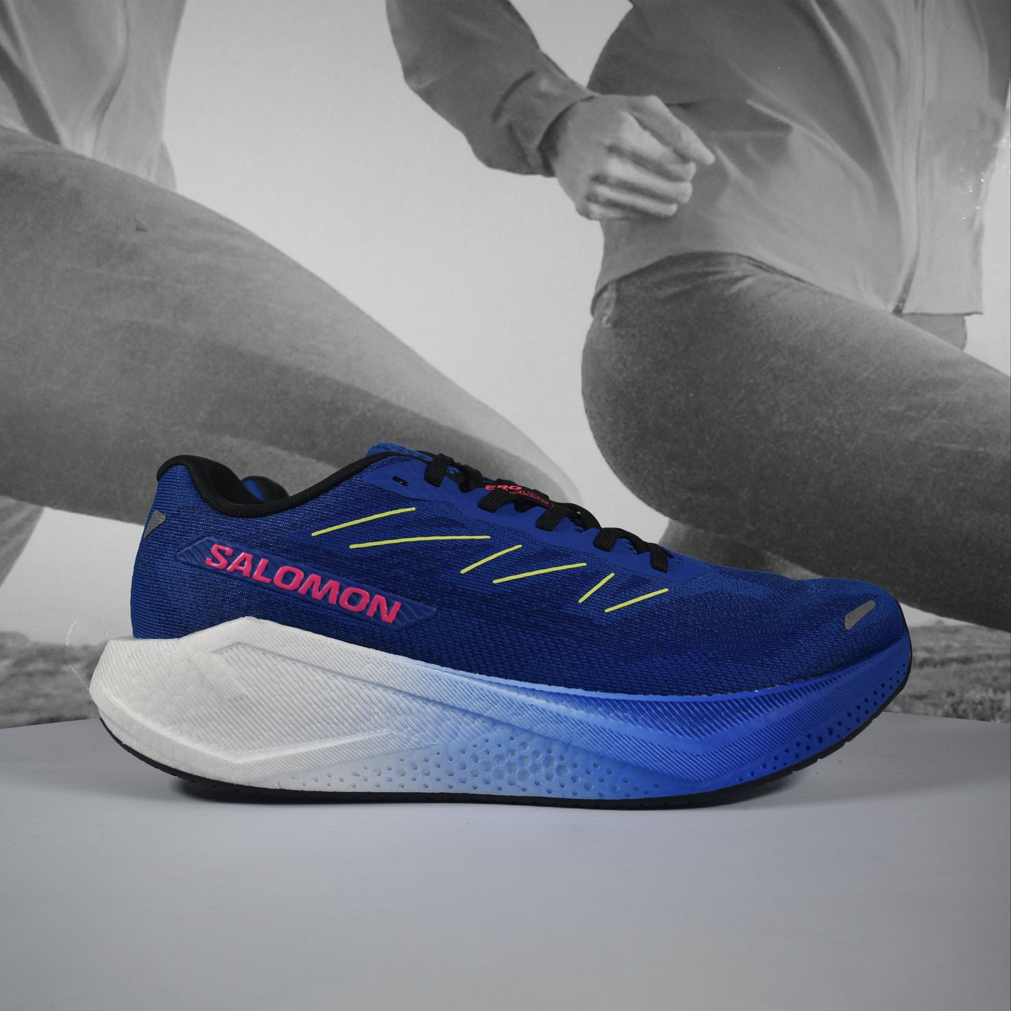 Salomon AERO BLAZE 3 Mens Running Shoes - Durban Runner Blueing/White/Acid Lime / 7