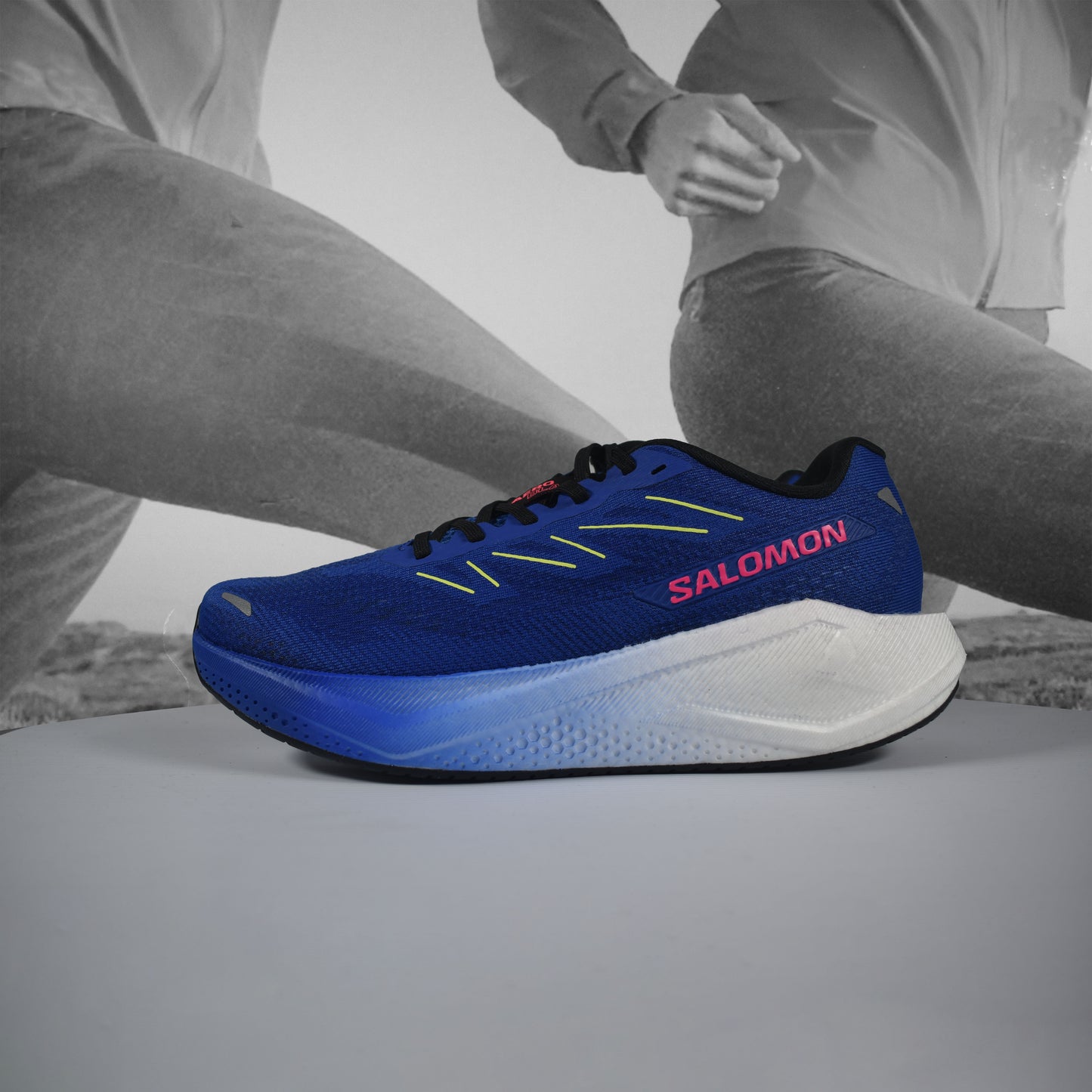 Salomon AERO BLAZE 3 Mens Running Shoes - Durban Runner Blueing/White/Acid Lime / 7