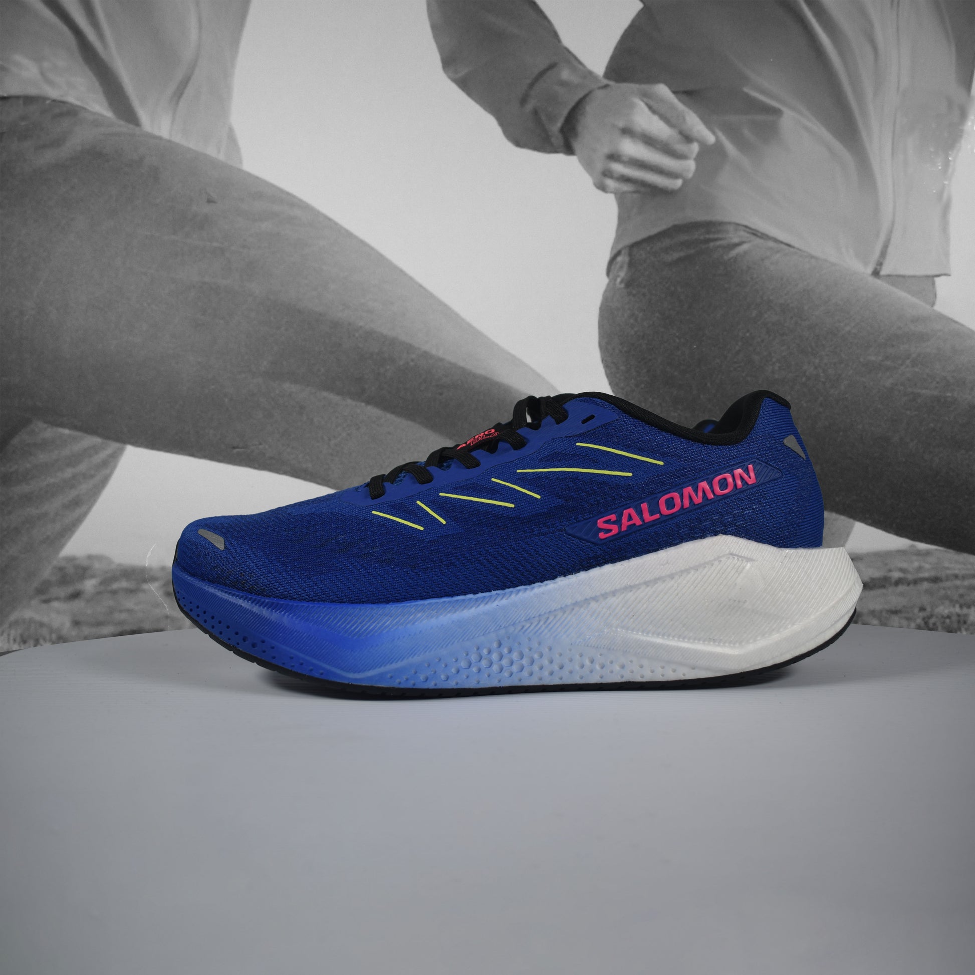 Salomon AERO BLAZE 3 Mens Running Shoes - Durban Runner Blueing/White/Acid Lime / 7