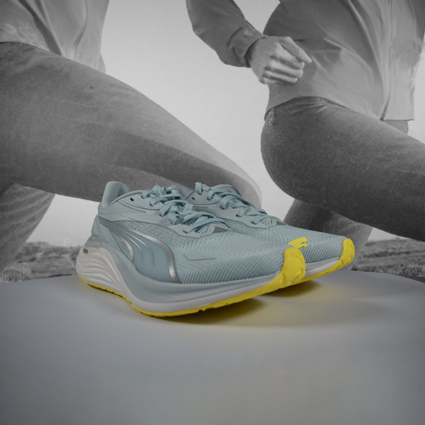 Puma Electrify NITRO™ 4 Wns Road Running Shoe - Durban Runner Water Lemon Crush Puma Silver / 5