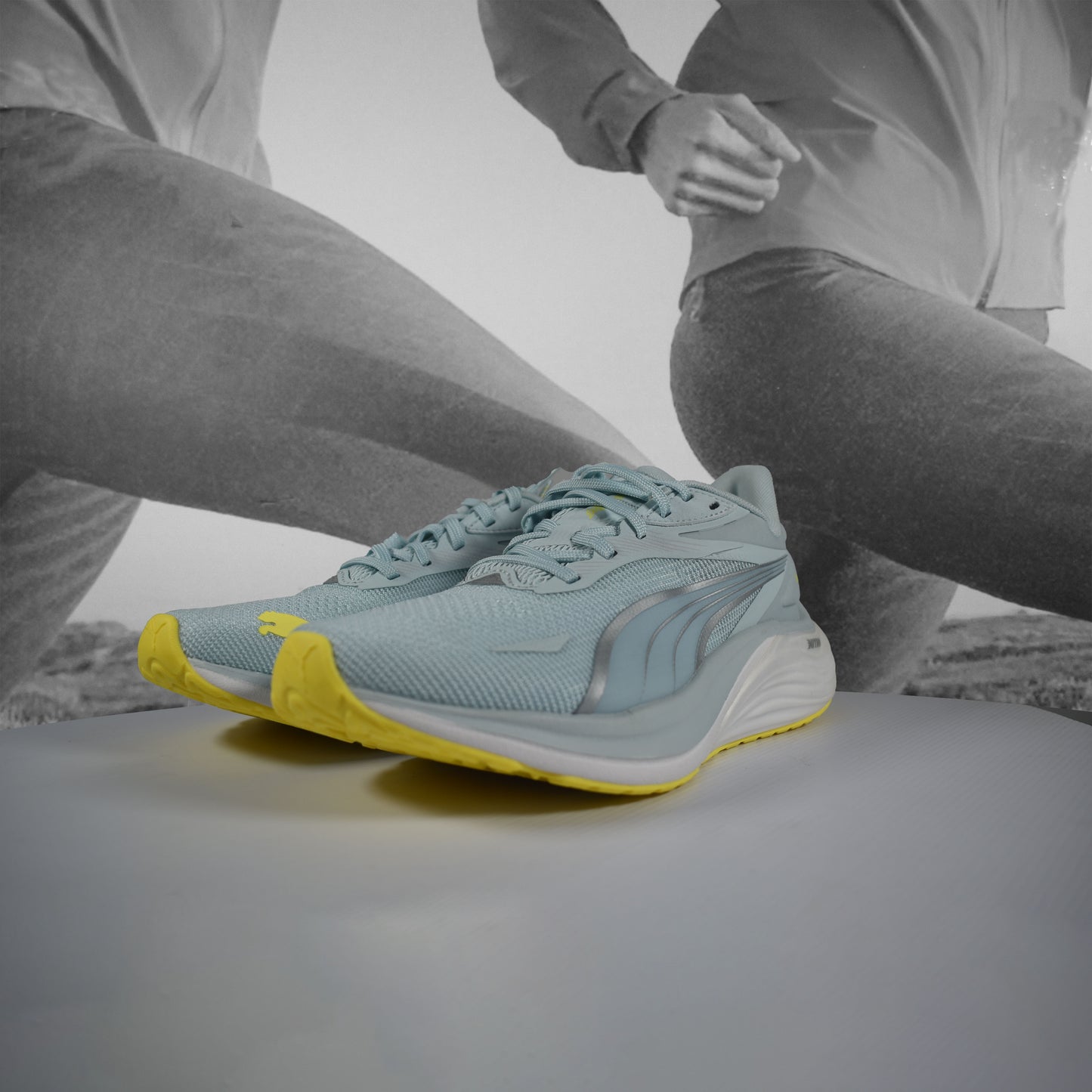 Puma Electrify NITRO™ 4 Wns Road Running Shoe - Durban Runner Water Lemon Crush Puma Silver / 5