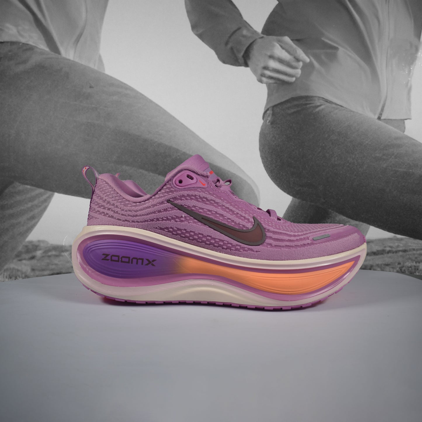 Nike VOMERO PLUS Womens Road Running Shoe - Durban Runner LT MAGENTA/BLACK-PINK FOAM-BRIGHT VIOLET / 5.5