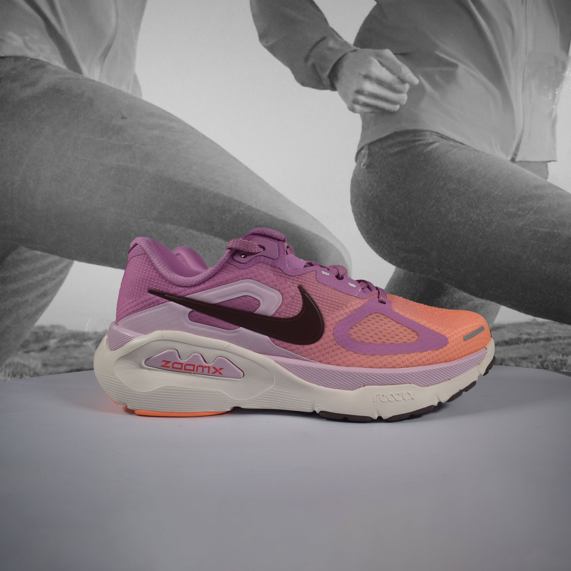 Nike STRUCTURE PLUS Womens Running Shoes - Durban Runner LT MAGENTA/TATTOO-ORANGE PULSE-PINK FOAM / 8