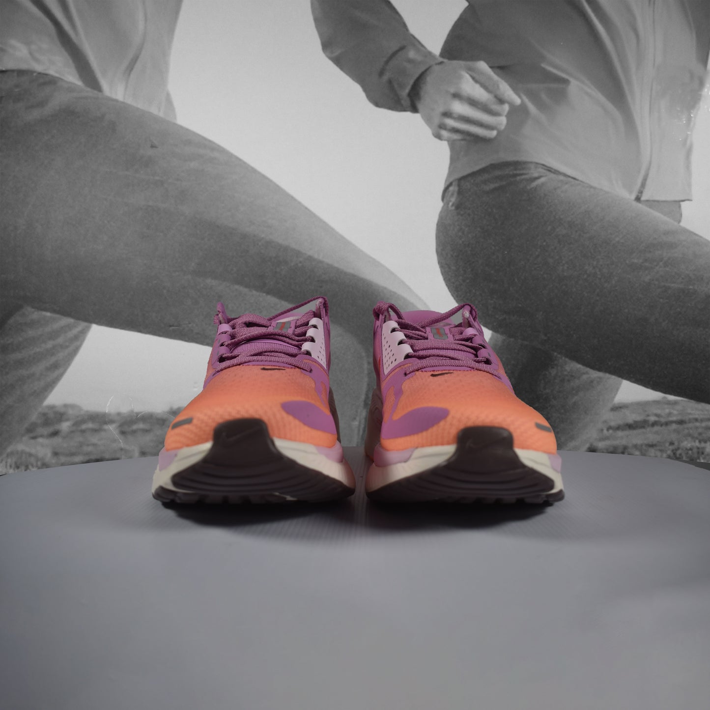 Nike STRUCTURE PLUS Womens Running Shoes - Durban Runner LT MAGENTA/TATTOO-ORANGE PULSE-PINK FOAM / 8