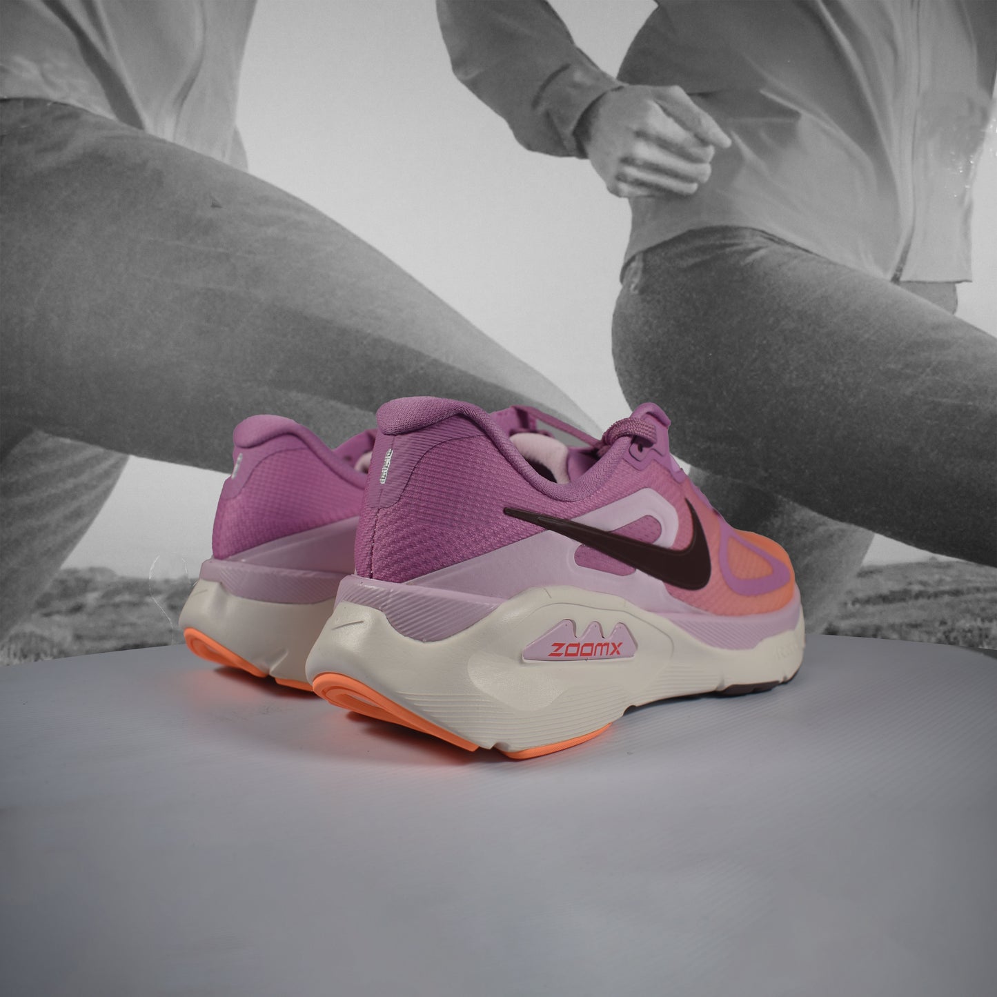 Nike STRUCTURE PLUS Womens Running Shoes - Durban Runner LT MAGENTA/TATTOO-ORANGE PULSE-PINK FOAM / 8