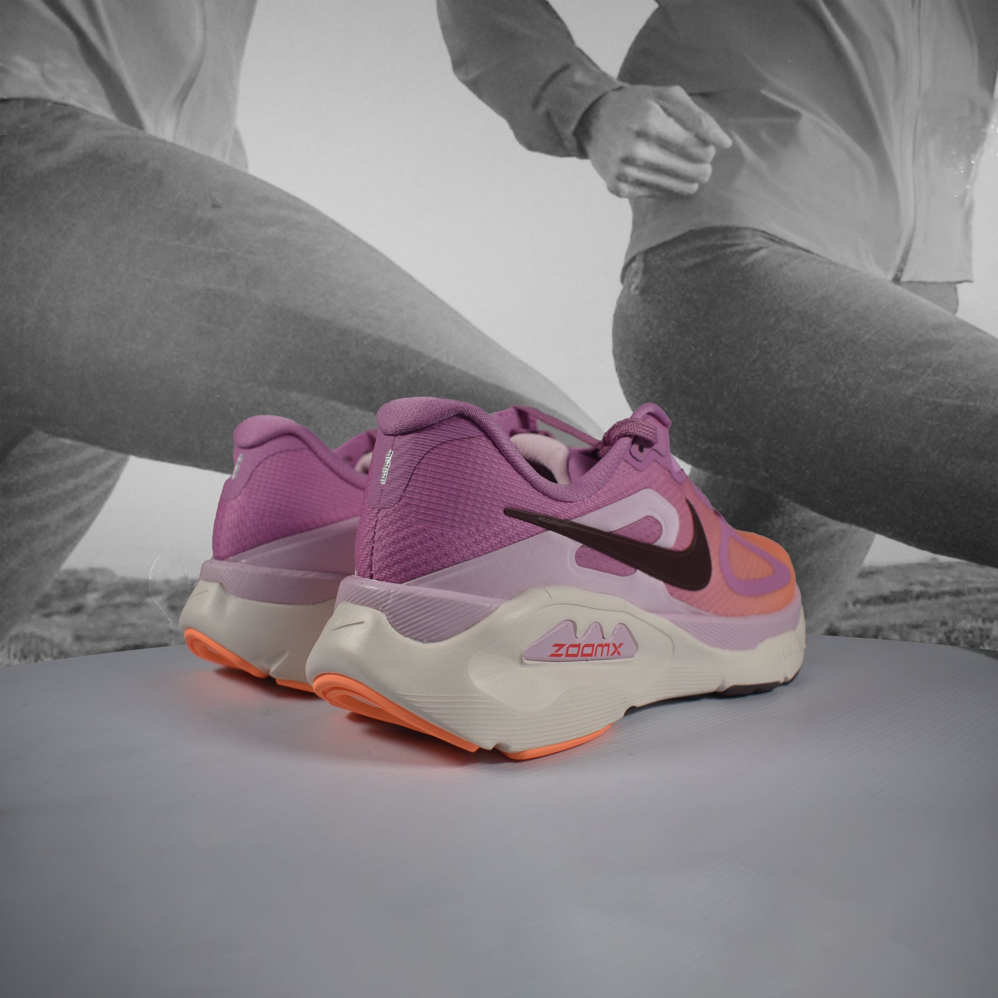 Nike STRUCTURE PLUS Womens Running Shoes - Durban Runner LT MAGENTA/TATTOO-ORANGE PULSE-PINK FOAM / 8