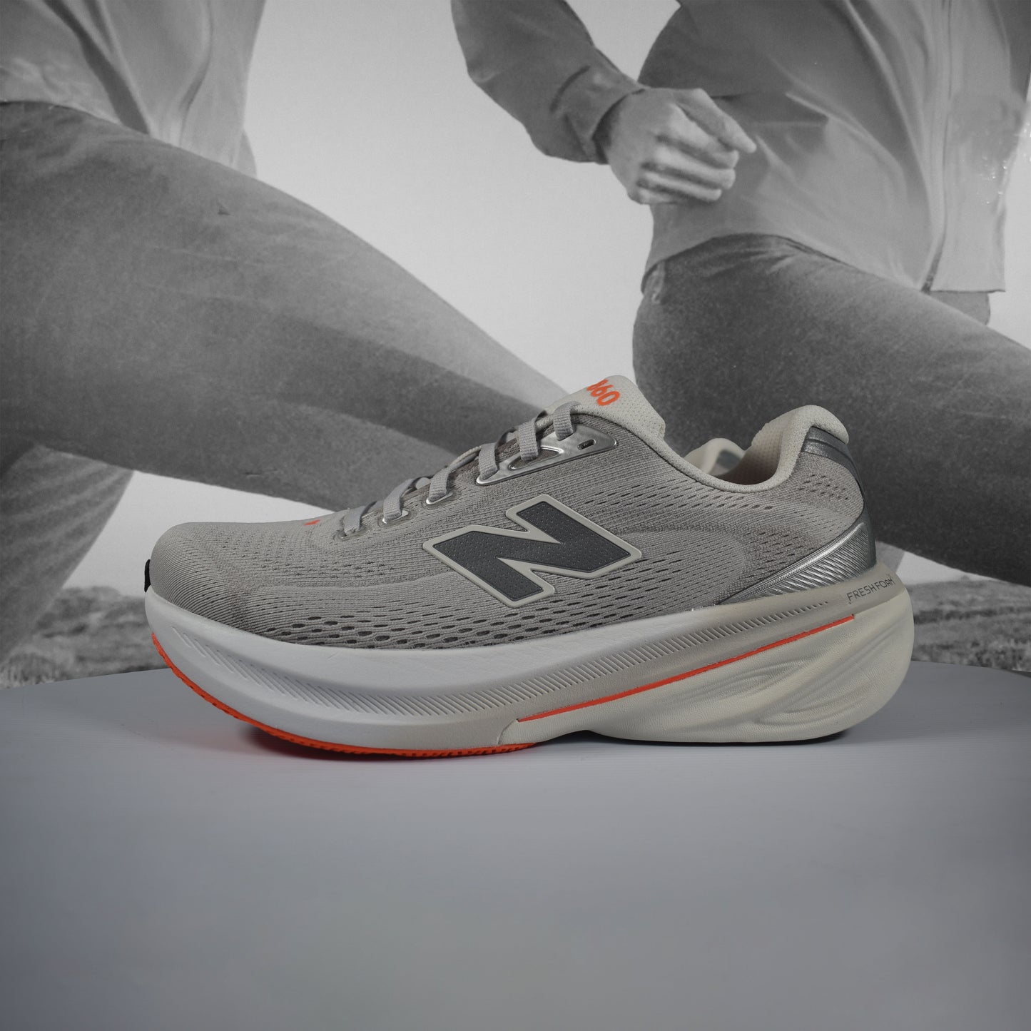 New Balance Men's Fresh Foam X 860v15 Wide Fit Road Running Shoes - Durban Runner SILVER/WHITE/ORANGE / 9