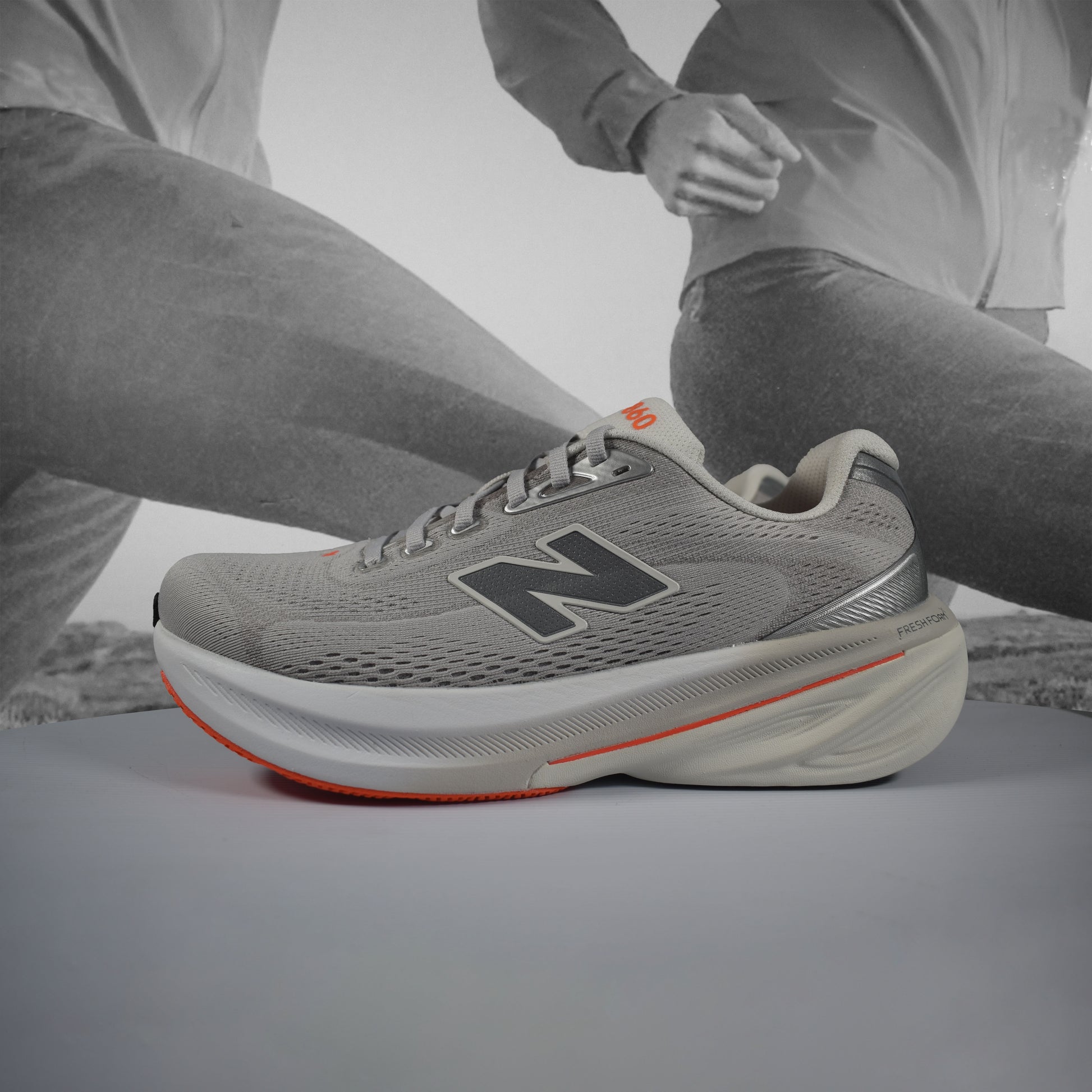 New Balance Men's Fresh Foam X 860v15 Wide Fit Road Running Shoes - Durban Runner SILVER/WHITE/ORANGE / 9