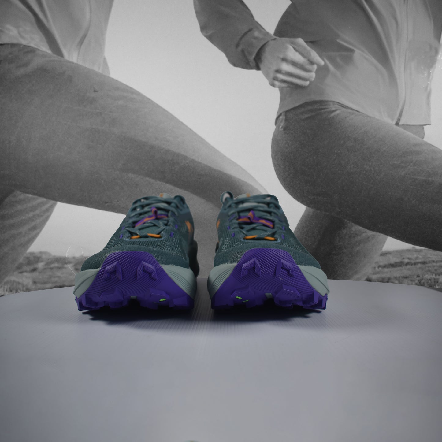 Asics TRABUCO 14 Womens Trail Running Shoes - Durban Runner FOGGY TEAL/RADIANT AMETHYST / 5