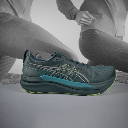 Asics GEL-KAYANO 33 Mens Running Shoes - Durban Runner FOGGY TEAL/ILLUMINATE YELLOW / 7.5