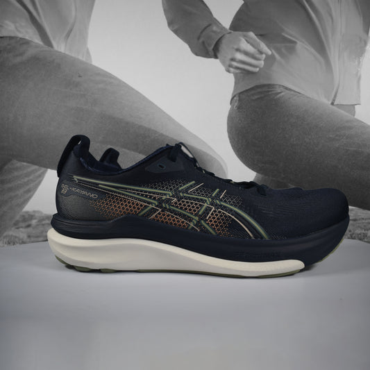 Asics GEL-KAYANO 33 Mens Running Shoes - Durban Runner MIDNIGHT/KHAKI GREEN / 7.5