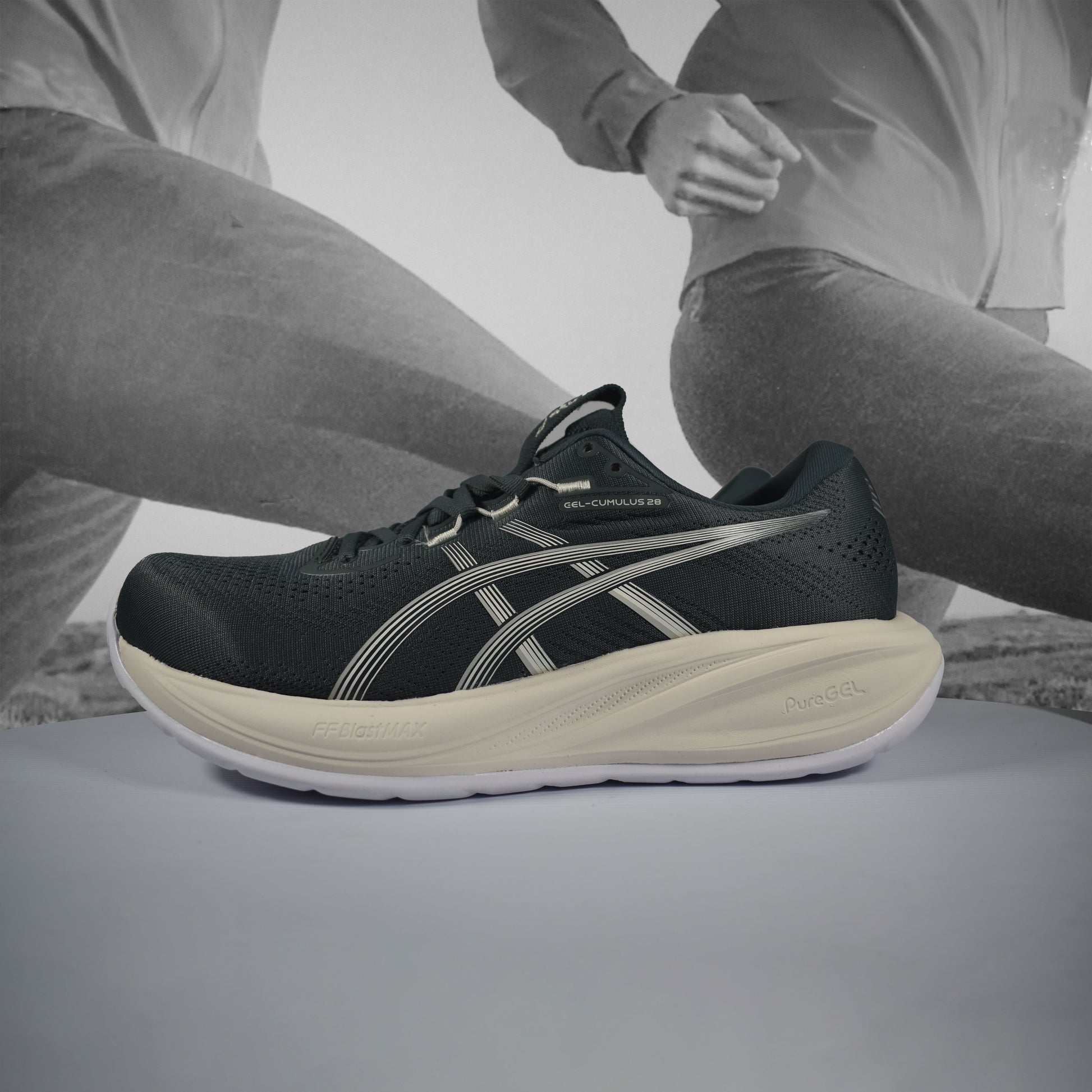 Asics GEL-CUMULUS 28 Mens Running Shoes - Durban Runner DUSTY FERN/IVORY / 9.5