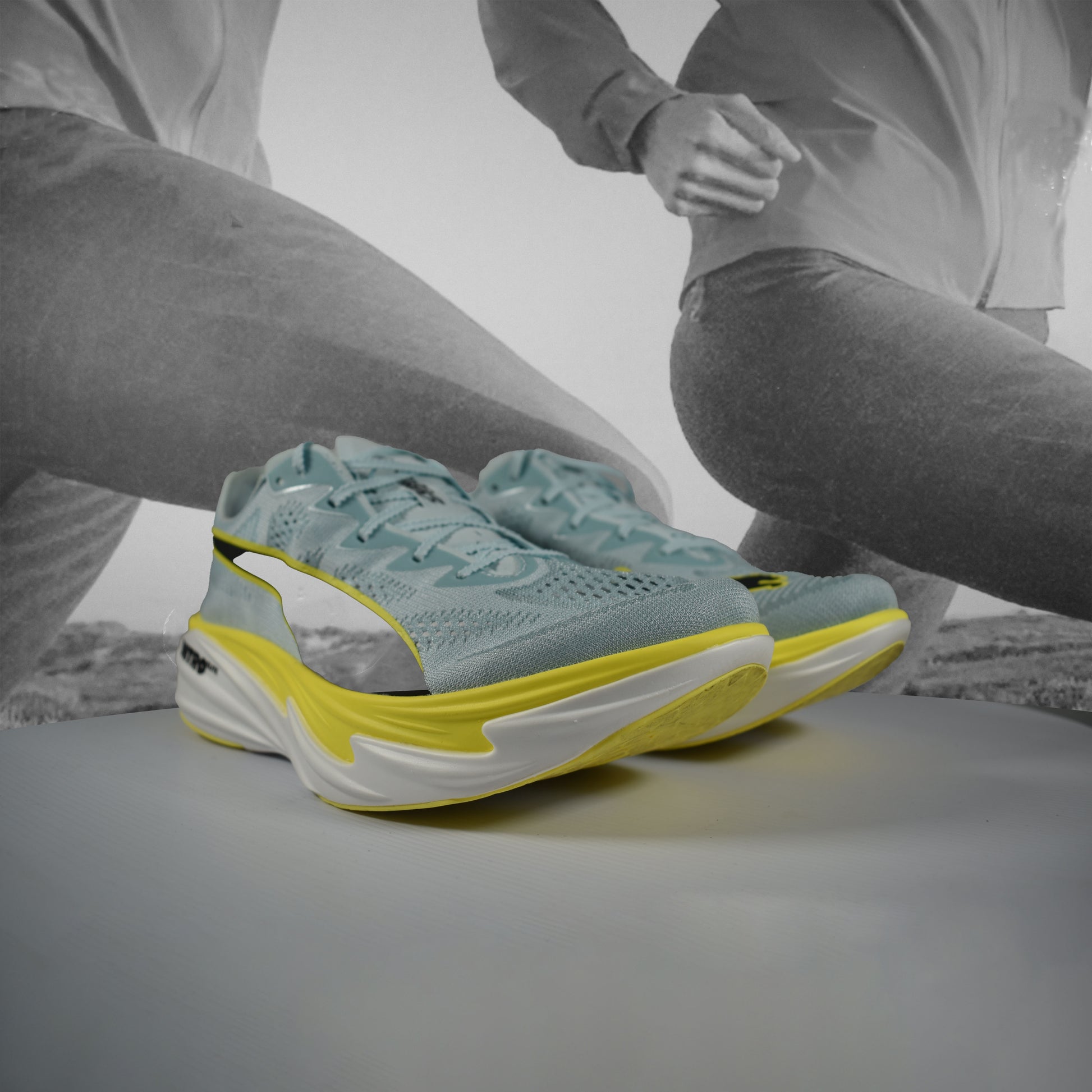 Puma Deviate Elite 4 Mens Running Shoes - Durban Runner 7 / Fresh Water/Lemon Crush