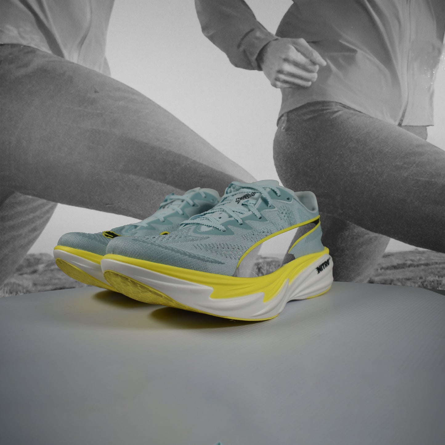 Puma Deviate Elite 4 Mens Running Shoes - Durban Runner 7 / Fresh Water/Lemon Crush