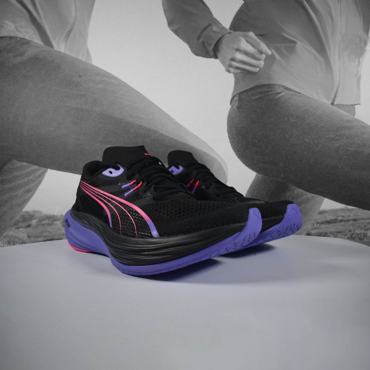 PUMA Deviate NITRO™ 3 DIGITOKYO Mens Running Shoes - Durban Runner PURPLE/BLACK / 9.5