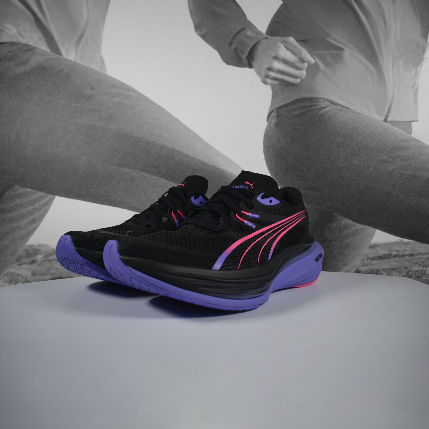 PUMA Deviate NITRO™ 3 DIGITOKYO Mens Running Shoes - Durban Runner PURPLE/BLACK / 9.5
