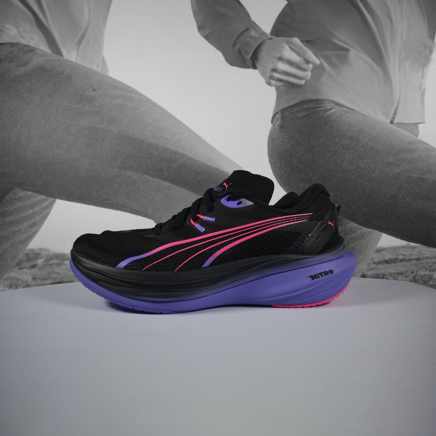 PUMA Deviate NITRO™ 3 DIGITOKYO Mens Running Shoes - Durban Runner PURPLE/BLACK / 9.5