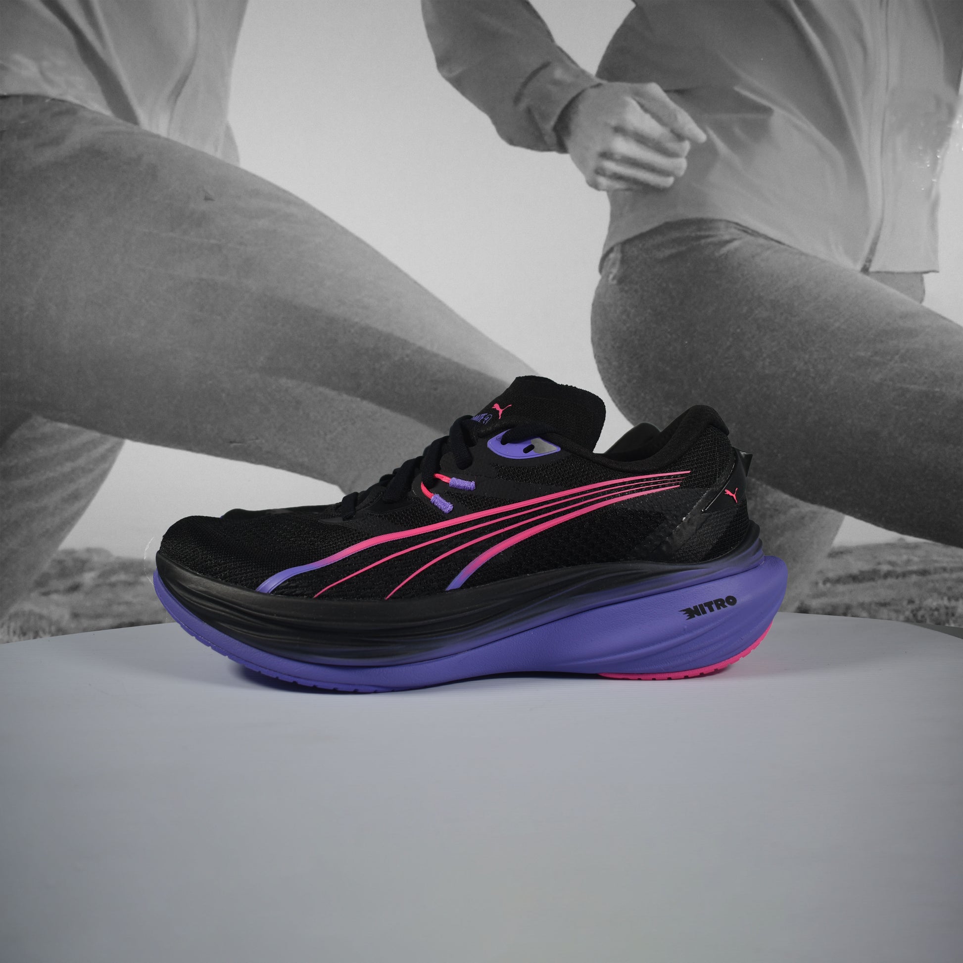 PUMA Deviate NITRO™ 3 DIGITOKYO Mens Running Shoes - Durban Runner PURPLE/BLACK / 9.5