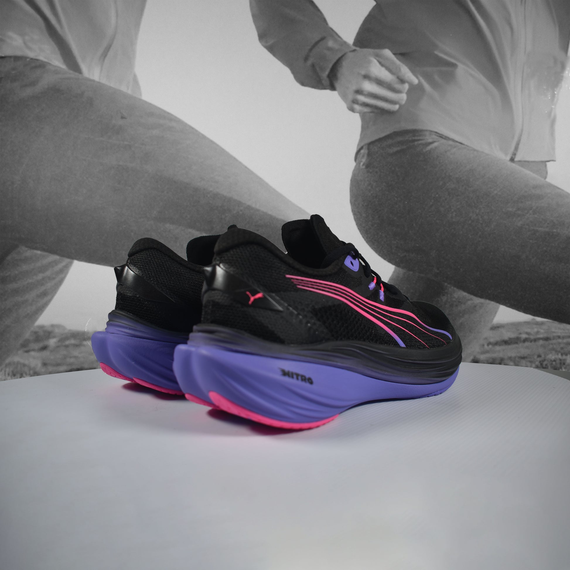 PUMA Deviate NITRO™ 3 DIGITOKYO Mens Running Shoes - Durban Runner PURPLE/BLACK / 9.5