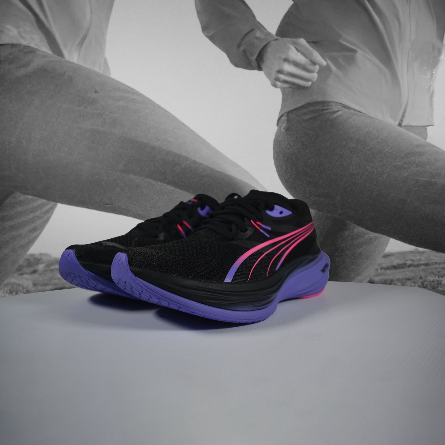 Puma Deviate NITRO™ 3 DIGITOKYO Womens Running Shoes - Durban Runner PURPLE/BLACK / 5
