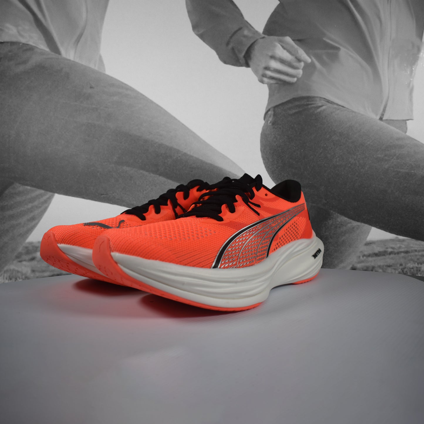 Puma Deviate NITRO™ 3 Mens Running Shoes - Durban Runner GLOWING RED BLACK / 11