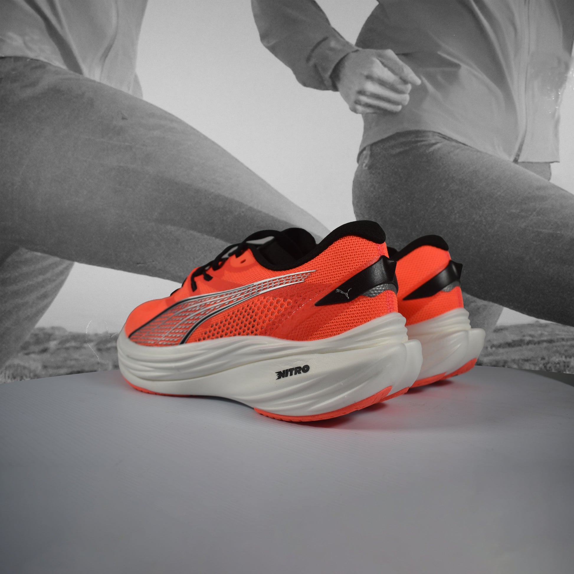 Puma Deviate NITRO™ 3 Mens Running Shoes - Durban Runner GLOWING RED BLACK / 11