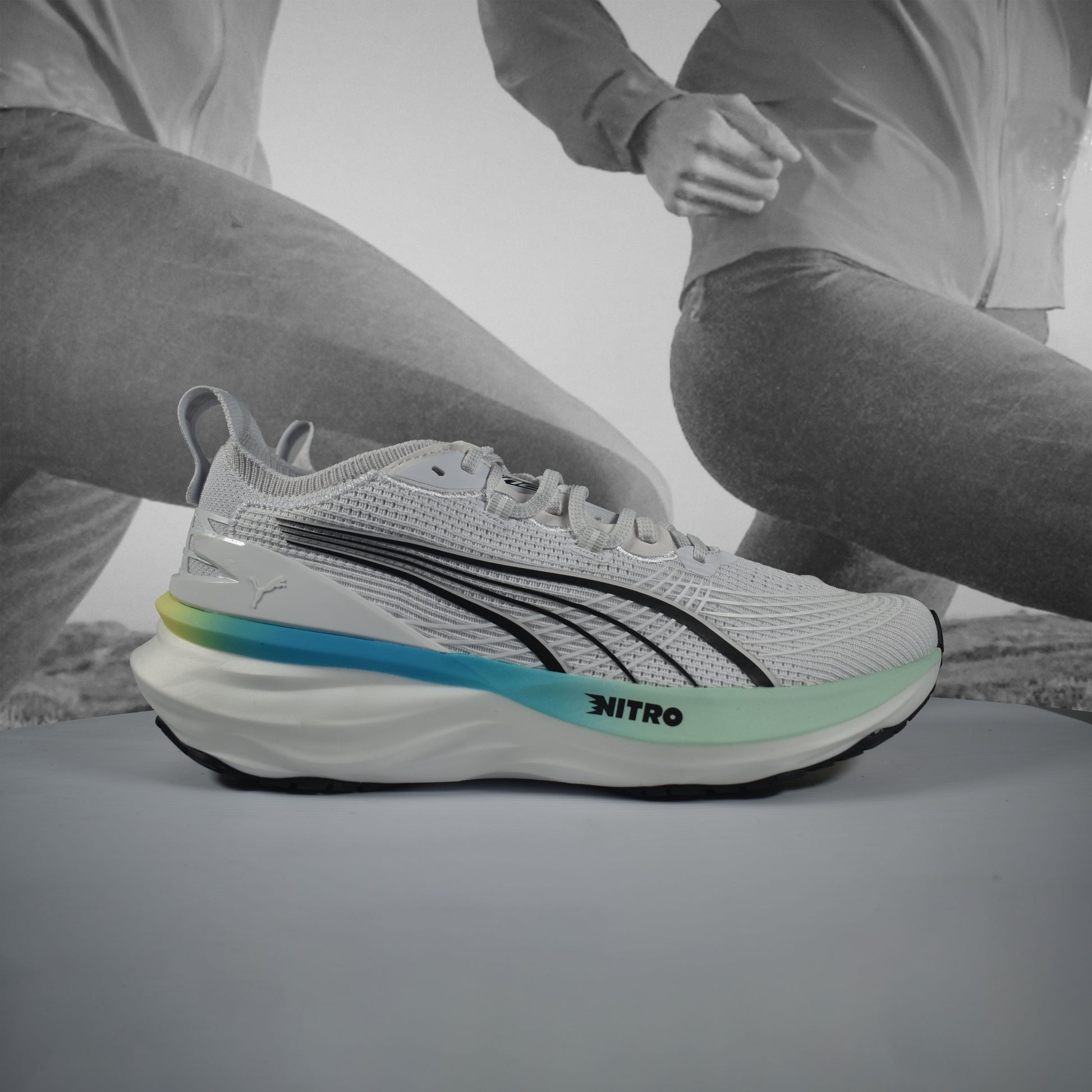 Puma ForeverRun NITRO™ 2 Womens Running Shoes - Durban Runner WHITE MINT MELT / 5