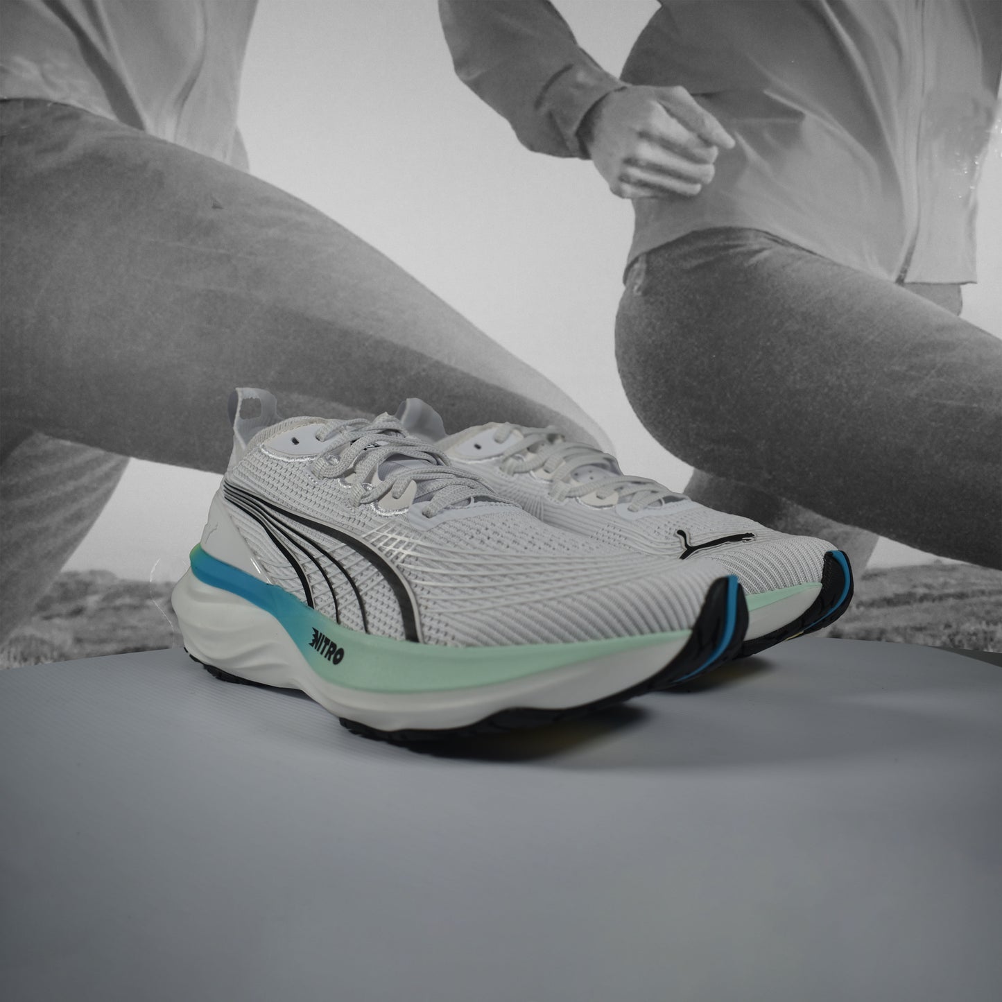 Puma ForeverRun NITRO™ 2 Womens Running Shoes - Durban Runner WHITE MINT MELT / 5