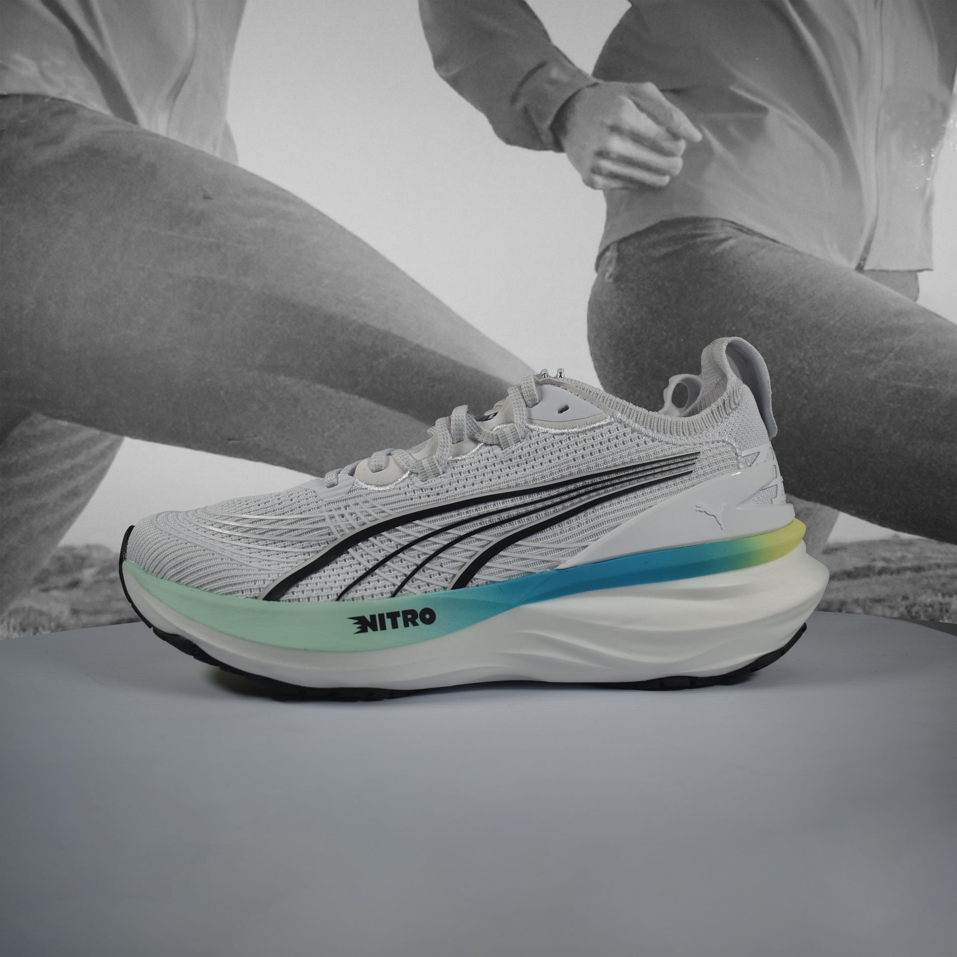 Puma ForeverRun NITRO™ 2 Womens Running Shoes - Durban Runner WHITE MINT MELT / 5