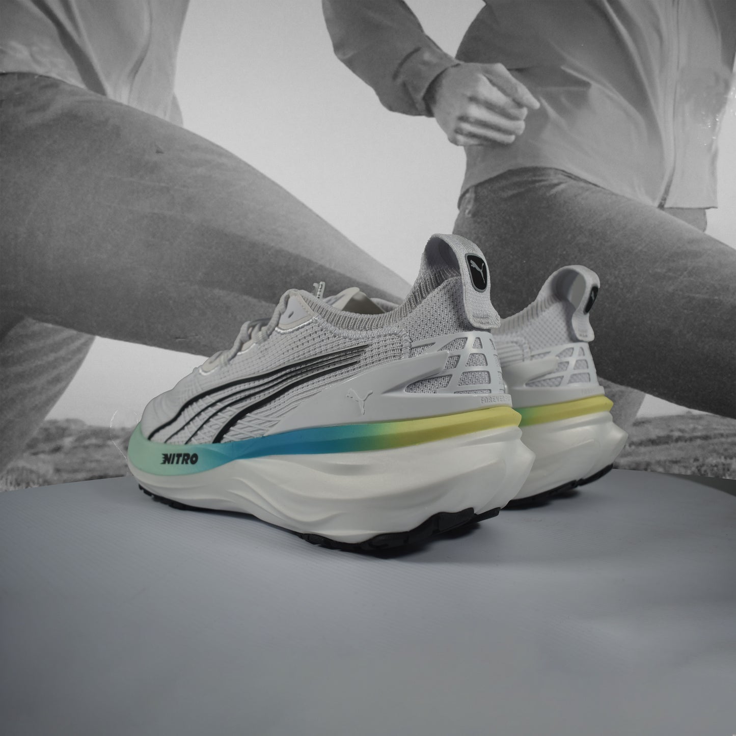 Puma ForeverRun NITRO™ 2 Womens Running Shoes - Durban Runner WHITE MINT MELT / 5