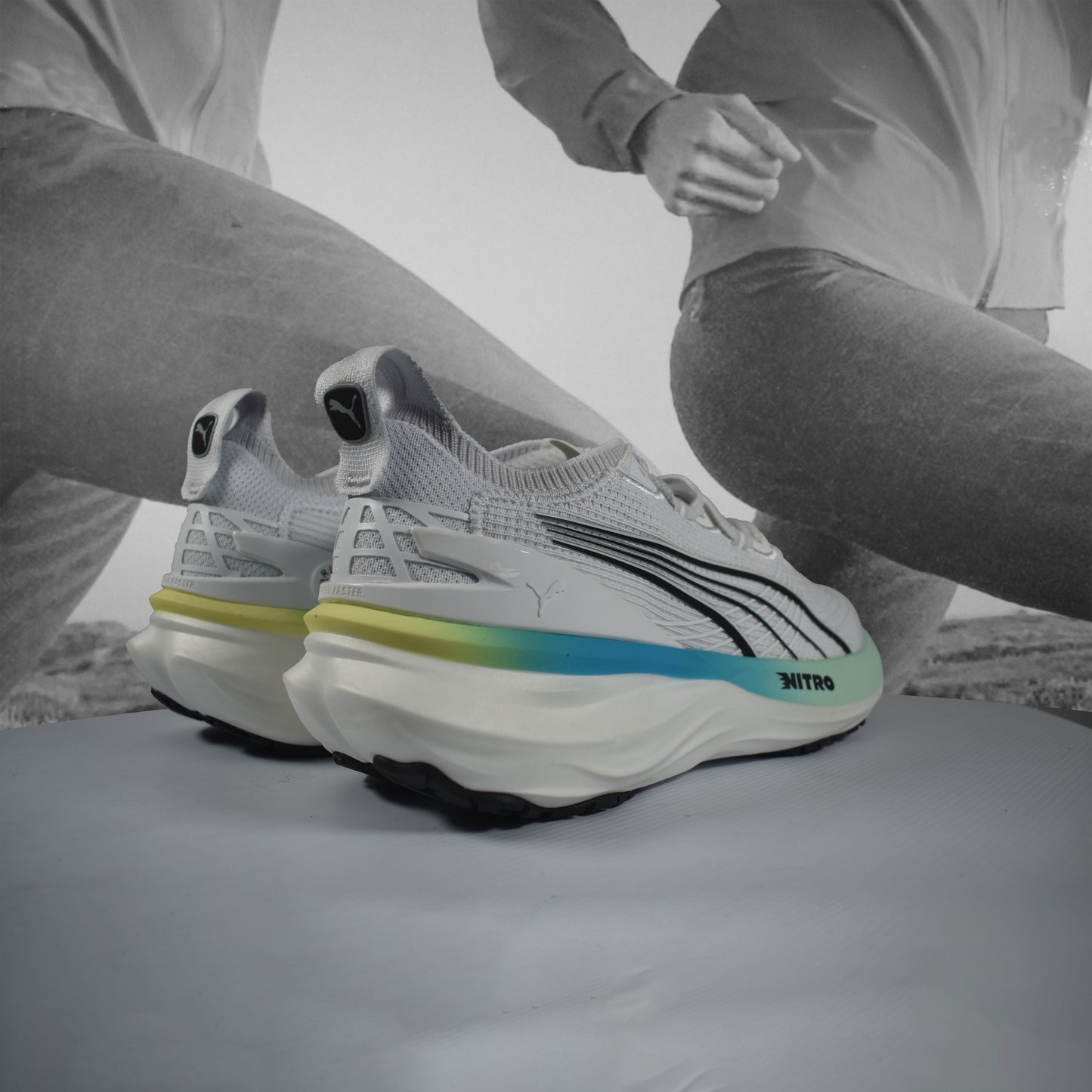 Puma ForeverRun NITRO™ 2 Womens Running Shoes - Durban Runner WHITE MINT MELT / 5
