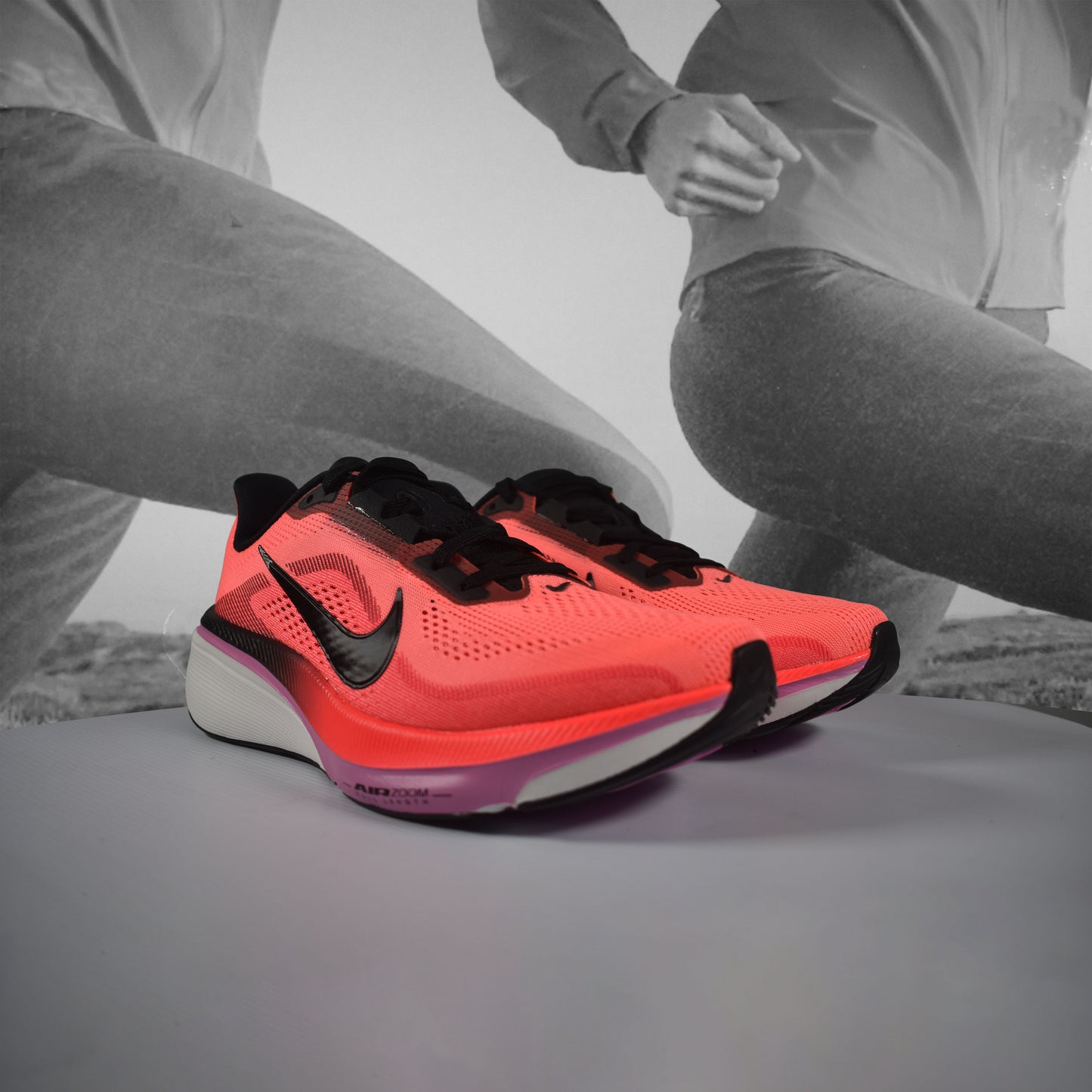 Nike Air Zoom Pegasus 42 Womens Running Shoes - Durban Runner LAVA/GLOW/BLACK/FLASH/CRIMSON / 5.5