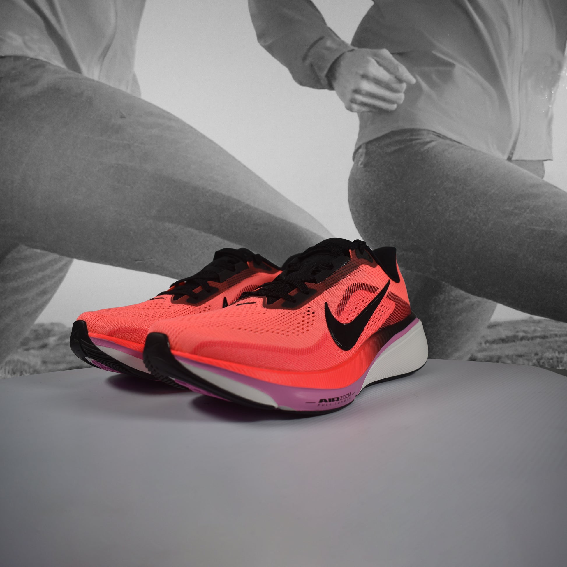 Nike Air Zoom Pegasus 42 Womens Running Shoes - Durban Runner LAVA/GLOW/BLACK/FLASH/CRIMSON / 5.5