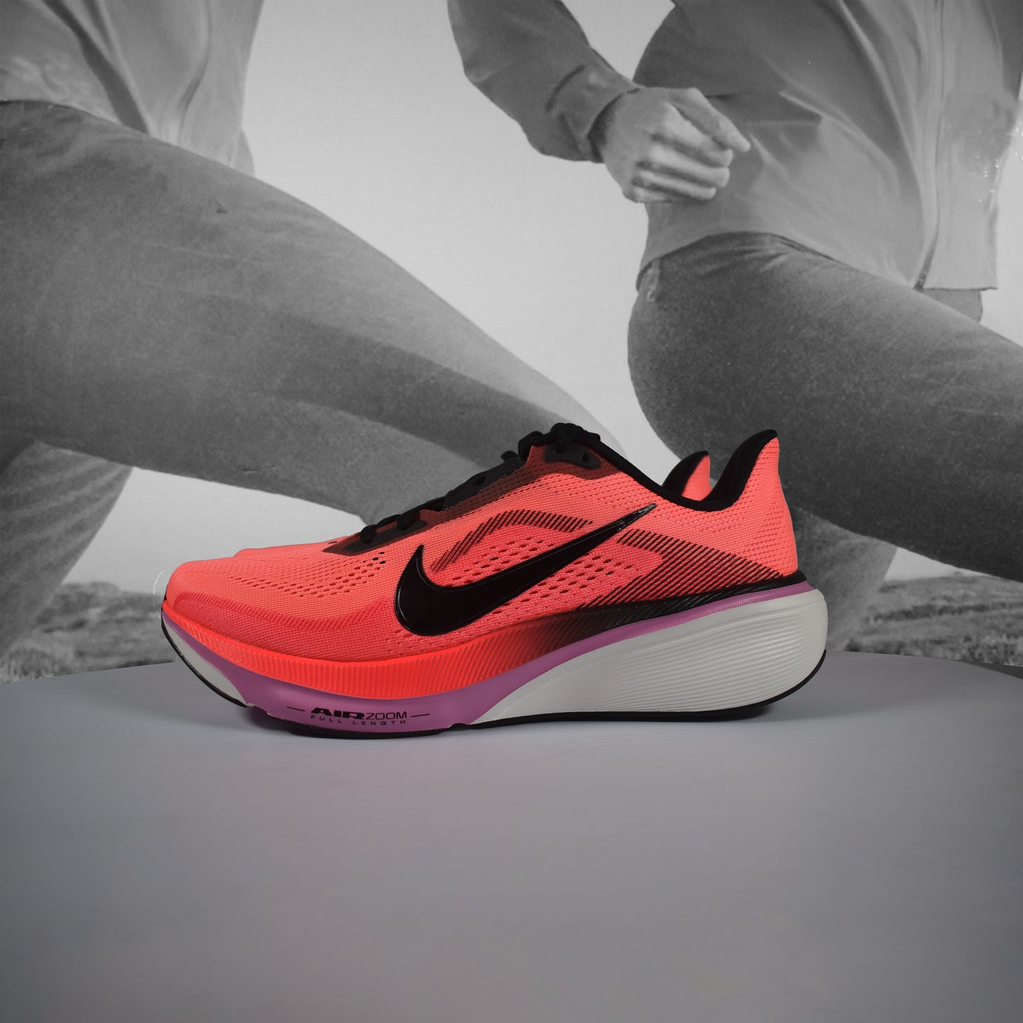 Nike Air Zoom Pegasus 42 Womens Running Shoes - Durban Runner LAVA/GLOW/BLACK/FLASH/CRIMSON / 5.5