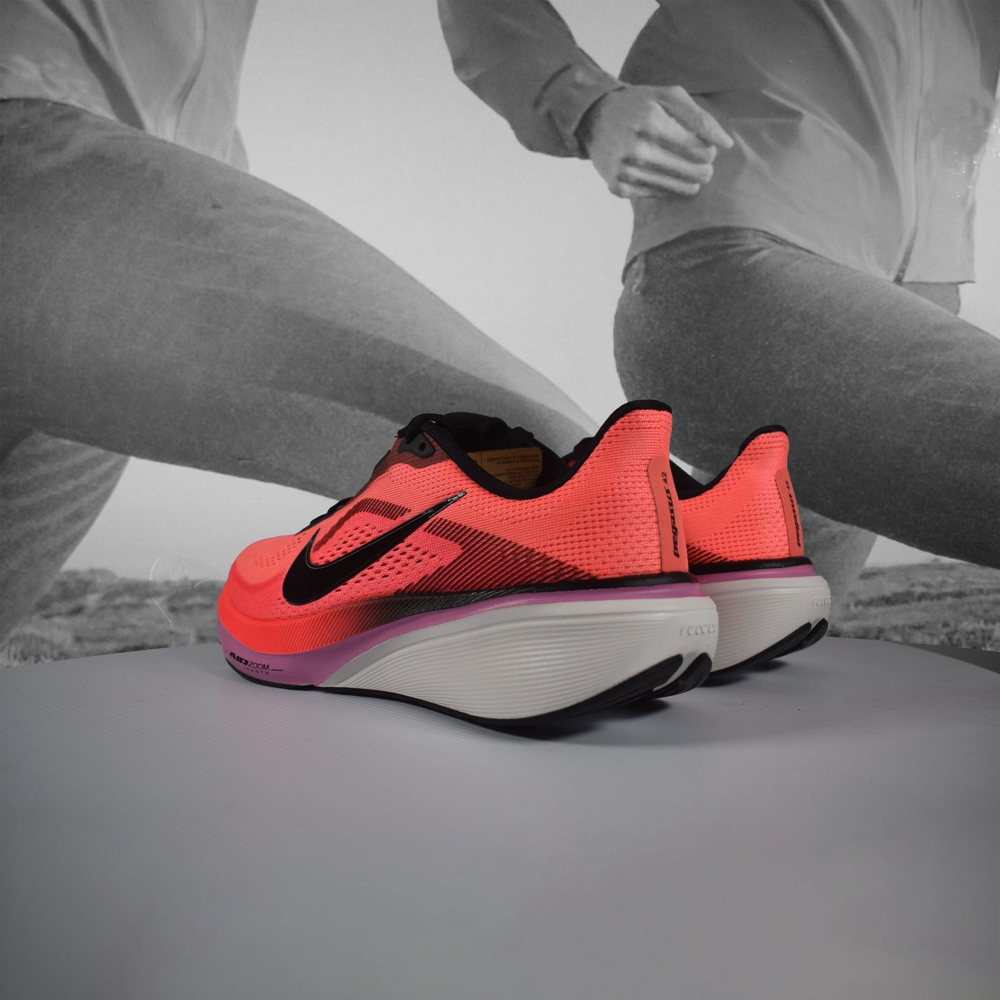 Nike Air Zoom Pegasus 42 Womens Running Shoes - Durban Runner LAVA/GLOW/BLACK/FLASH/CRIMSON / 5.5