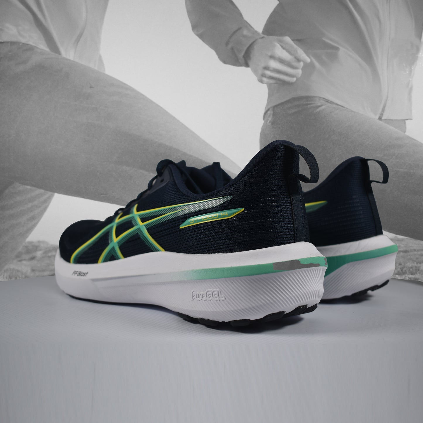ASICS GT-1000 14 Men's Stability Running Shoes - Durban Runner UK10.5 / MIDNIGHT CACTI