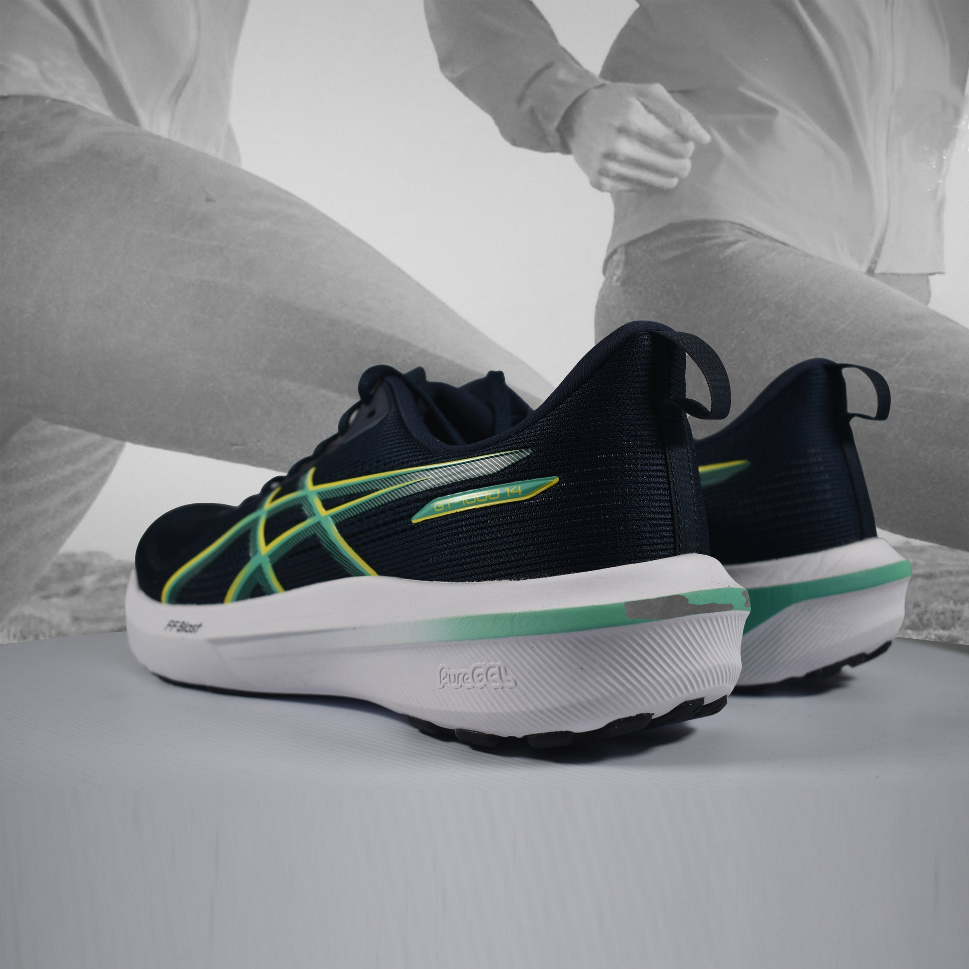 ASICS GT-1000 14 Men's Stability Running Shoes - Durban Runner UK10.5 / MIDNIGHT CACTI
