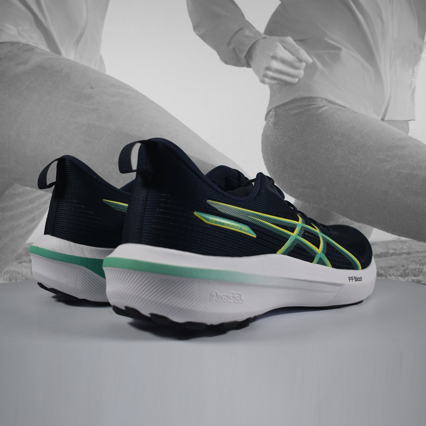 ASICS GT-1000 14 Men's Stability Running Shoes - Durban Runner UK10.5 / MIDNIGHT CACTI