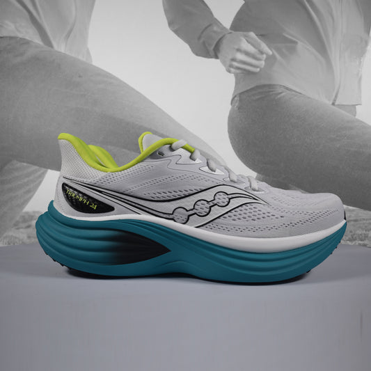 Saucony Triumph 24 Men's Neutral Running Shoes - Durban Runner UK7.5 / WHITE/TRANQUIL VERT