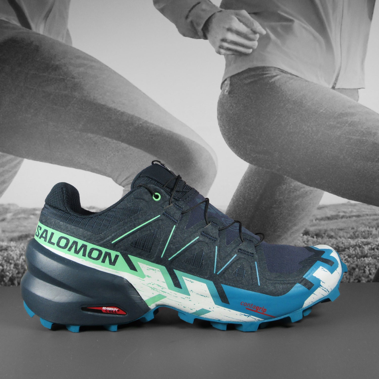 Salomon Speedcross 6 Mens - Durban Runner 8 / Carbon/Tahitian Tide/White