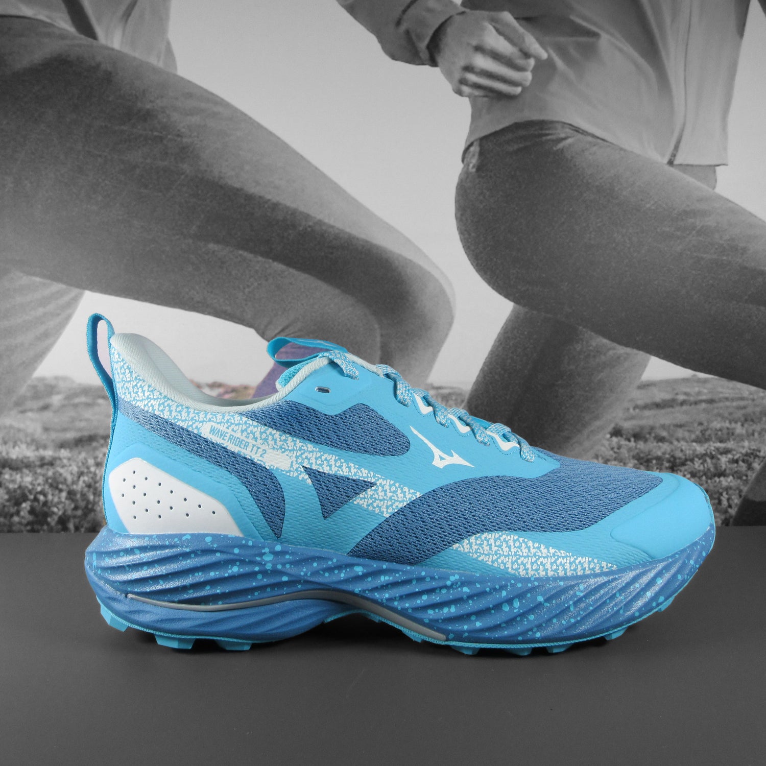 Mizuno Wave Rider TT2 Womens - Durban Runner 4.5 / sky blue/navy/white