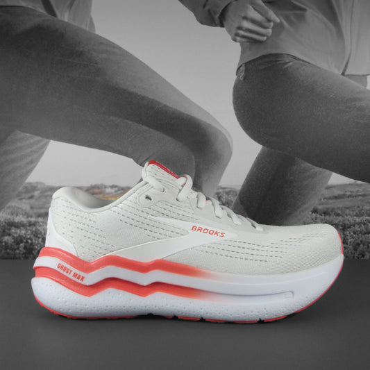Brooks Ghost MAX 2 Womens - Durban Runner 4 / White/Hot Coral