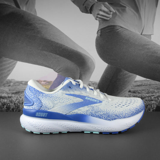 Brooks Ghost 16 Womens - Durban Runner 4 / WHITE/AMPARO BLUE/LIMPET SHELL