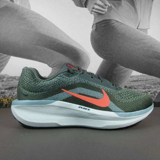 Nike Winflo 11 Mens - Durban Runner 9 / Vintage Green/Magic Ember-Denim Turq