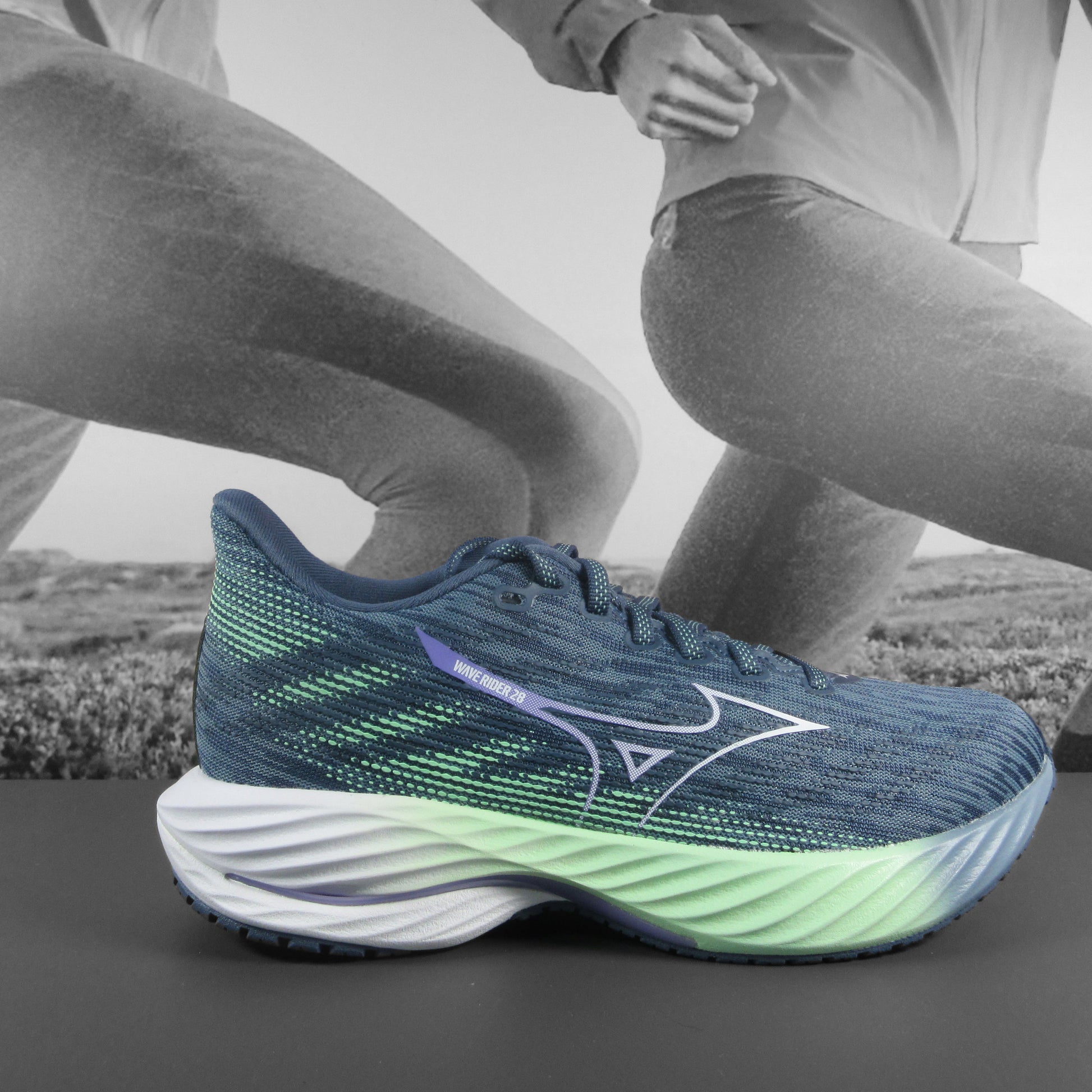 Mizuno Wave Rider 28 Womens - Durban Runner 4 / Green/Grey