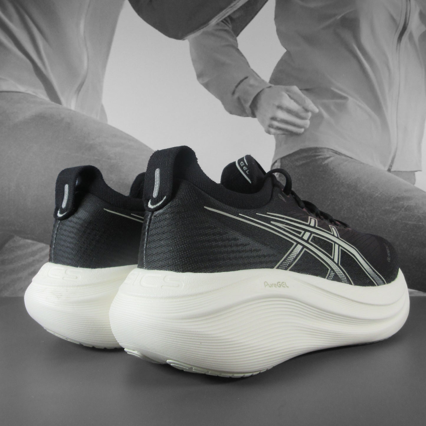 Asics GEL-NIMBUS 27 Mens - Durban Runner 7.5 / BLACK/LAKE GREY
