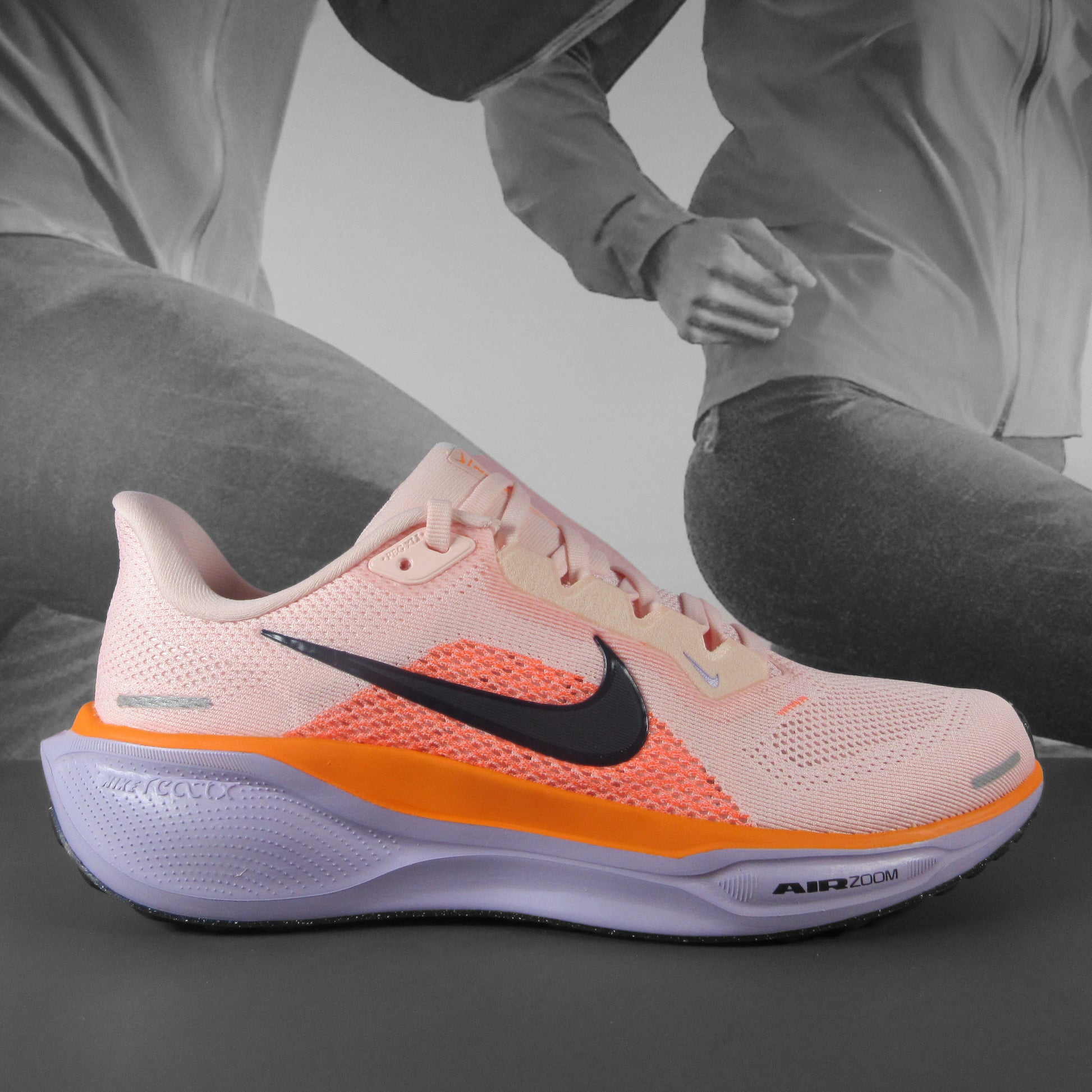 NIKE Pegasus 41 Womens - Durban Runner 6.5 / ATMOSPHERE/OBSIDIAN-TOTAL ORANGE