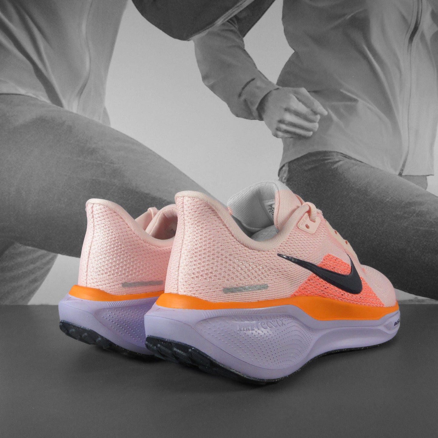 NIKE Pegasus 41 Womens - Durban Runner 6.5 / ATMOSPHERE/OBSIDIAN-TOTAL ORANGE