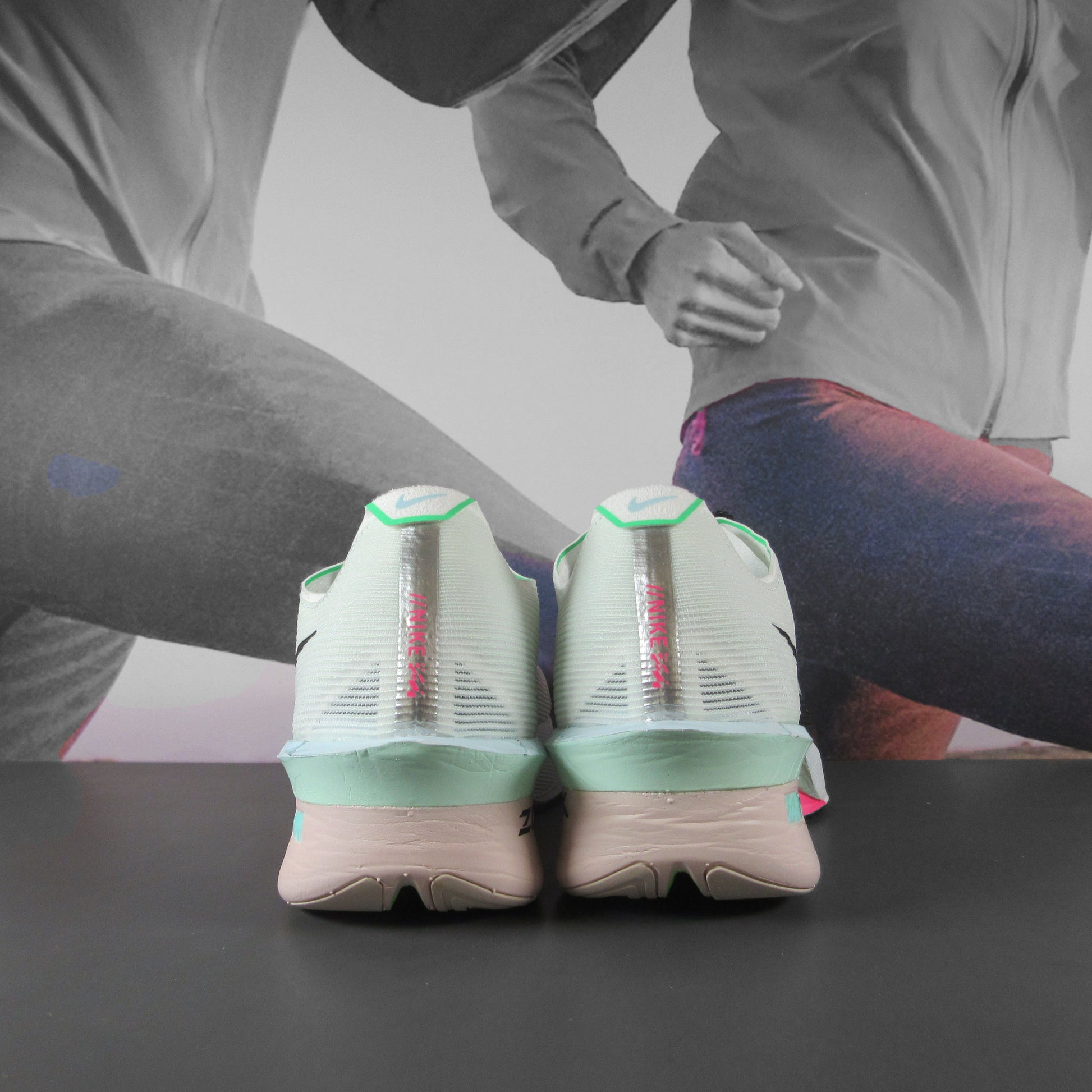 Nike Vaporfly 4 Womens Running Shoes - Durban Runner 4.5 / WHITE/BLACK-HYPER PINK-MINT FOAM