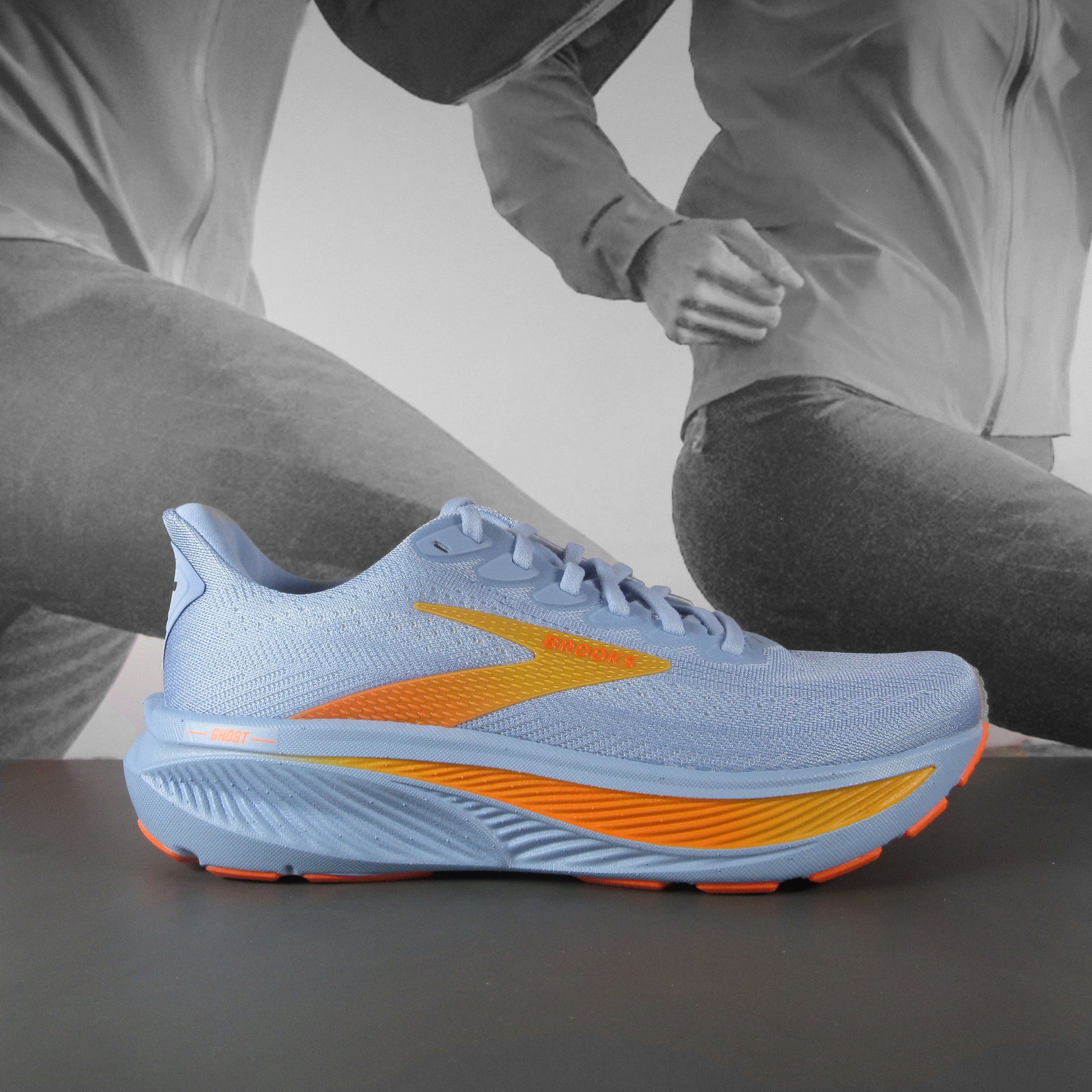 Brooks Ghost 17 Womens Running Shoe - Durban Runner 4.5 / BLUE HERON/WHITE